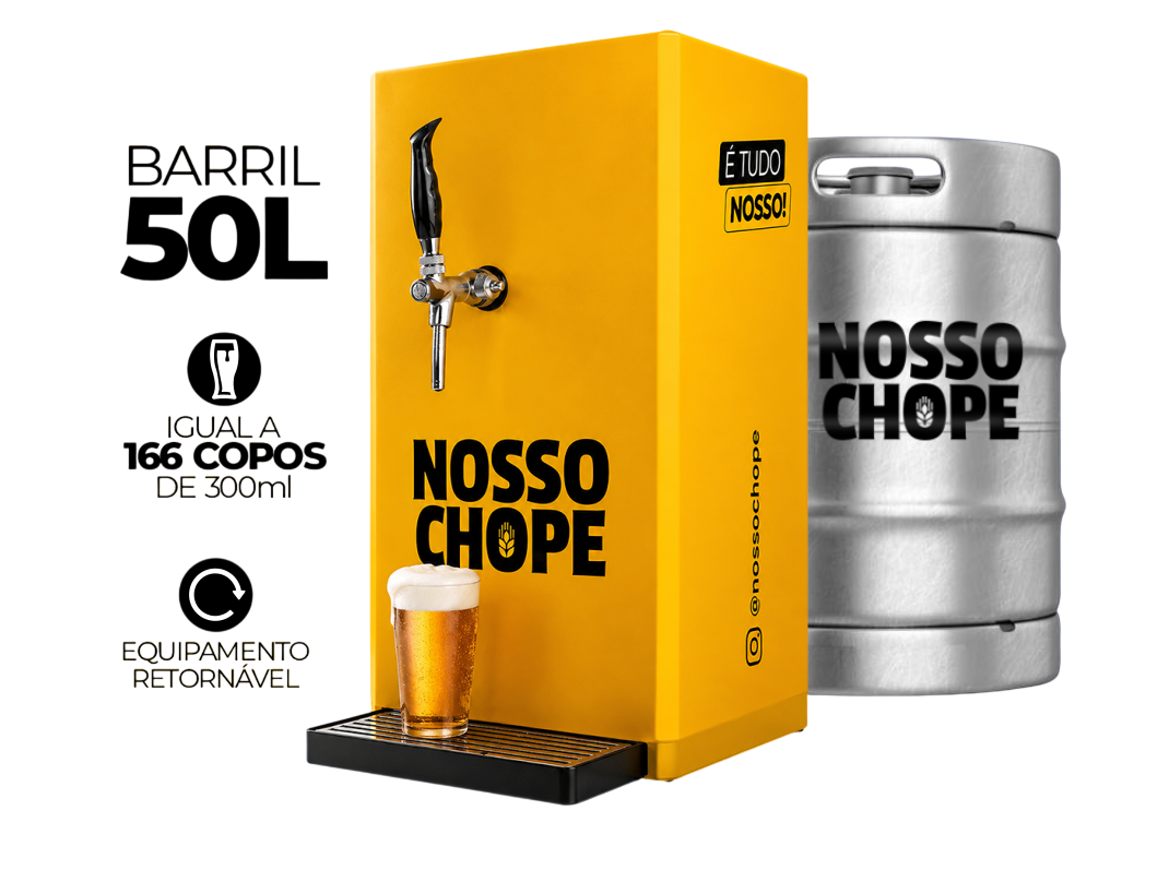 Barril e equipamento Nosso Chope, referência do fabricante